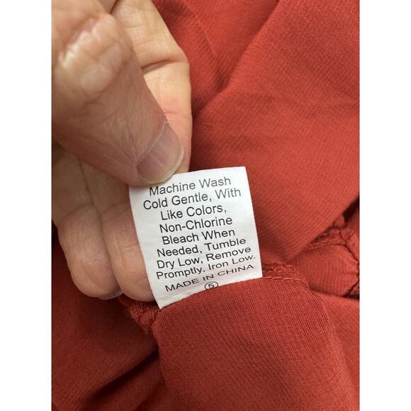 Petal & Pup Barker Maxi Dress Rust Boho Cottagecore Comfort Dress Women Large - Picture 10 of 10